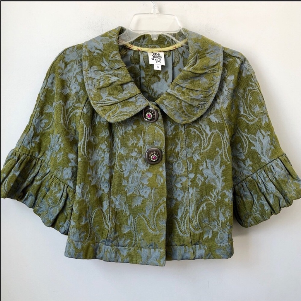 {anthro} tapestry jacket